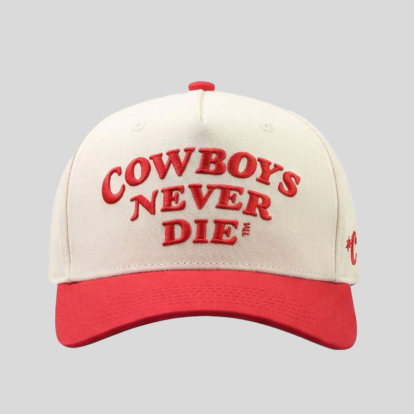 THE COWBOY CLASSIC SNAPBACK - CREAM/RED